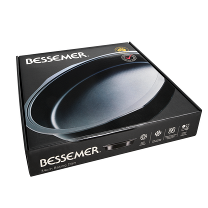 Bessemer Black Round Baking Dish 34cm