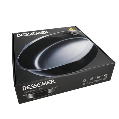 Bessemer Black Round Cook n Bake 37cm