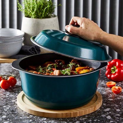 Bessemer Teal Casserole 28cm