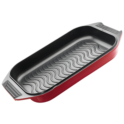 Bessemer Red Non Stick Roaster & Grill 34cm