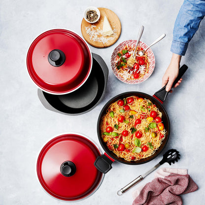 Bessemer Red 4 Piece Assorted Cookware Set
