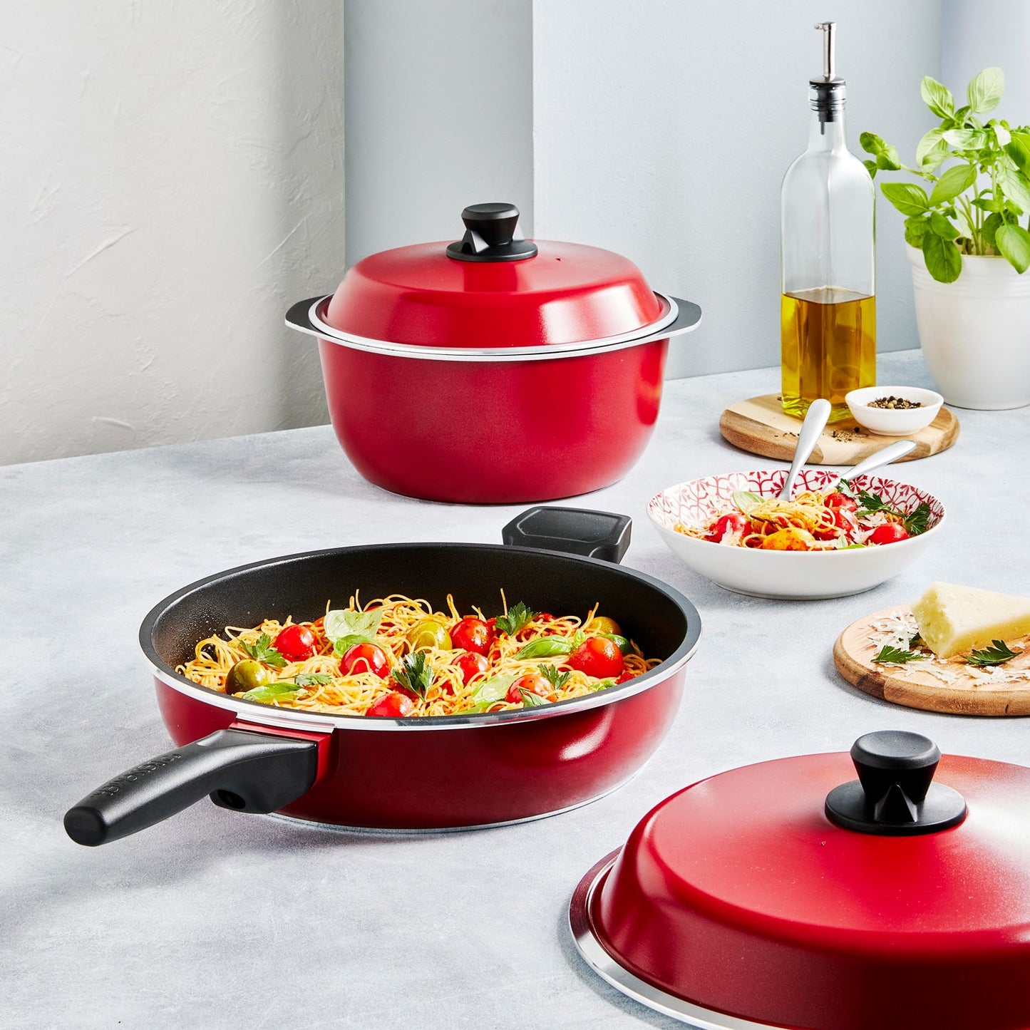 Bessemer Red 4 Piece Assorted Cookware Set