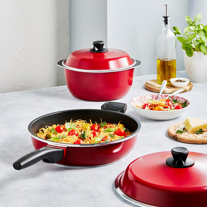 Bessemer Red 4 Piece Assorted Cookware Set